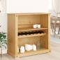 Preview: Weinschrank Corona 107,5x51x105,5 cm Massivholz Kiefer