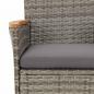 Preview: 5-tlg. Garten-Essgruppe mit Kissen Grau Poly Rattan