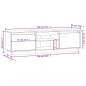 Preview: TV-Schrank 140x35x40 cm Massivholz Kiefer