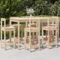 Preview: ARDEBO.de - 7-tlg. Gartenbar-Set Massivholz Kiefer