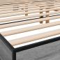 Preview: Bettgestell Grau Sonoma 180x200 cm Holzwerkstoff und Metall