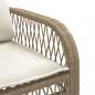 Preview: 4-tlg. Garten-Sofagarnitur mit Kissen Beige Poly Rattan