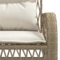 Preview: 4-tlg. Garten-Sofagarnitur mit Kissen Beige Poly Rattan