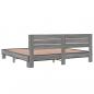 Preview: Bettgestell Grau Sonoma 180x200 cm Holzwerkstoff und Metall