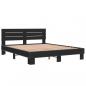 Preview: Bettgestell Schwarz 160x200 cm Holzwerkstoff und Metall