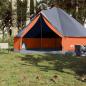 Preview: Tipi-Familienzelt 8 Personen Grau und Orange Wasserdicht