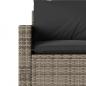 Preview: 2-tlg. Garten-Essgruppe mit Kissen Grau Poly Rattan