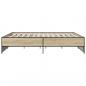 Preview: Bettgestell Sonoma-Eiche 180x200 cm Holzwerkstoff und Metall