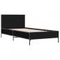 Preview: Bettgestell Schwarz 90x200 cm Holzwerkstoff und Metall