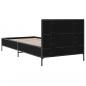 Preview: Bettgestell Schwarz 90x200 cm Holzwerkstoff und Metall