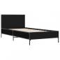 Preview: Bettgestell Schwarz 75x190 cm Holzwerkstoff und Metall