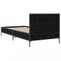 Preview: Bettgestell Schwarz 90x190 cm Holzwerkstoff und Metall