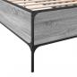 Preview: Bettgestell Grau Sonoma 100x200 cm Holzwerkstoff und Metall