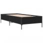 Preview: Bettgestell Schwarz 90x200 cm Holzwerkstoff und Metall