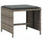 Preview: Gartenhocker mit Kissen 4 Stk. Grau 40x40x35 cm Poly Rattan