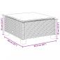 Preview: Gartenhocker mit Kissen Grau 63,5x56x32 cm Poly Rattan