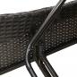 Preview: Sonnenliege mit Auflage Schwarz 60x205x73 cm Poly Rattan