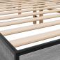 Preview: Bettgestell Grau Sonoma 150x200 cm Holzwerkstoff und Metall