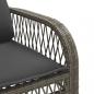 Preview: 4-tlg. Garten-Sofagarnitur mit Kissen Grau Poly Rattan