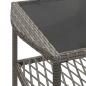 Preview: 4-tlg. Garten-Sofagarnitur mit Kissen Grau Poly Rattan