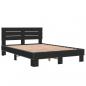 Preview: Bettgestell Schwarz 140x190 cm Holzwerkstoff und Metall