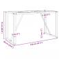 Preview: Esstisch-Gestell in O-Form 120x60x73 cm Gusseisen