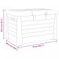 Preview: Outdoor-Kissenbox Grau 73x50,5x46,5 cm Polypropylen