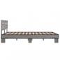 Preview: Bettgestell Grau Sonoma 140x200 cm Holzwerkstoff und Metall