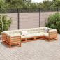 Preview: 7-tlg. Garten-Sofagarnitur Wachsbraun Massivholz Kiefer