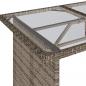 Preview: 2-tlg. Garten-Essgruppe mit Kissen Grau Poly Rattan