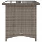 Preview: Gartentisch mit Glasplatte Grau 110x68x70 cm Poly Rattan