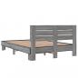 Preview: Bettgestell Grau Sonoma 120x200 cm Holzwerkstoff und Metall