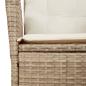 Preview: 9-tlg. Garten-Essgruppe mit Kissen Beige Poly Rattan