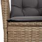 Preview: 4-tlg. Garten-Essgruppe mit Kissen Beige Poly Rattan