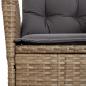 Preview: 5-tlg. Garten-Essgruppe mit Kissen Beige Poly Rattan