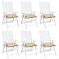 Preview: Stuhlkissen 6 Stk. Beige 40x40x7 cm Oxford-Gewebe