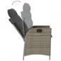 Preview: 3-tlg. Garten-Essgruppe mit Kissen Grau Poly Rattan