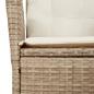 Preview: 4-tlg. Garten-Essgruppe mit Kissen Beige Poly Rattan