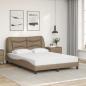 Preview: Bett mit Matratze Cappuccino-Braun 140x200 cm Kunstleder