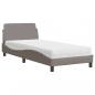 Preview: Bett mit Matratze Taupe 90x200 cm Stoff