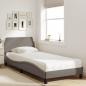 Preview: Bett mit Matratze Taupe 90x200 cm Stoff