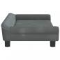 Preview: Hundebett Dunkelgrau 100x50x21 cm Samt