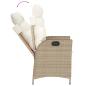 Preview: 9-tlg. Garten-Essgruppe mit Kissen Beige Poly Rattan