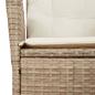 Preview: 9-tlg. Garten-Essgruppe mit Kissen Beige Poly Rattan