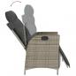 Preview: 3-tlg. Garten-Essgruppe mit Kissen Grau Poly Rattan