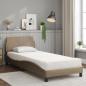 Preview: Bett mit Matratze Cappuccino-Braun 90x200 cm Kunstleder