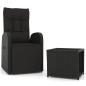 Preview: 2-tlg. Garten-Lounge-Set Schwarz Poly Rattan & Stahl