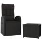 Preview: 2-tlg. Garten-Lounge-Set Schwarz Poly Rattan & Stahl