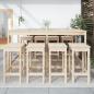 Preview: 9-tlg. Gartenbar-Set Massivholz Kiefer