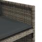 Preview: 15-tlg. Garten-Essgruppe mit Kissen Grau Poly Rattan